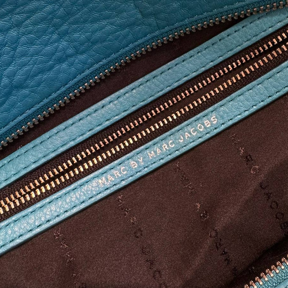 Marc by Marc Jacobs Aquamarine Bentley Winged Shoulder Bag Pebbled Leather - Picture 7 of 12